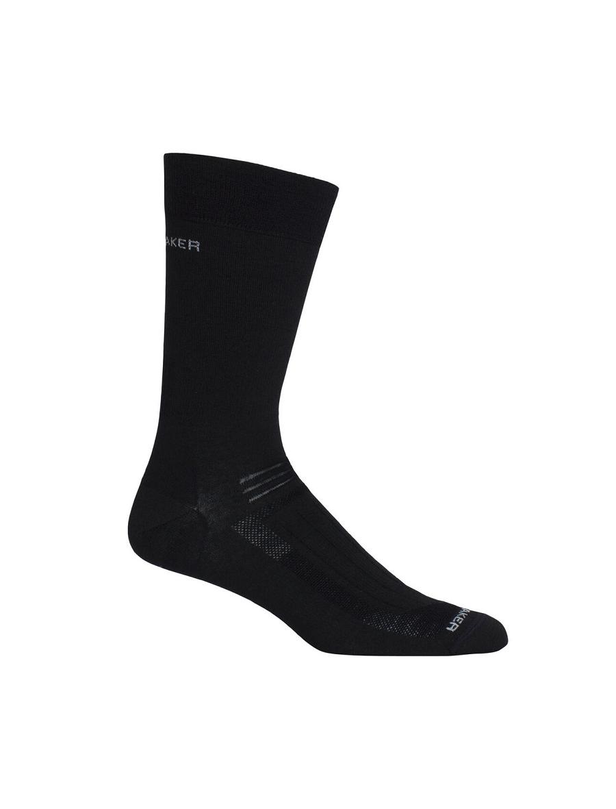 Black Icebreaker Merino Hike Liner Crew Men's Socks | AU 1044SGLO